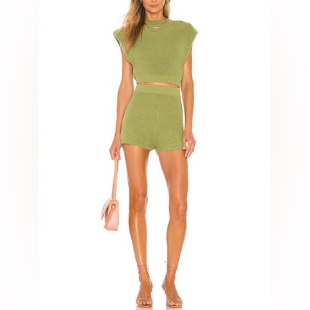 L'Academie Maja sleeveless sweater Knit Crop Top - Picture 13 of 13